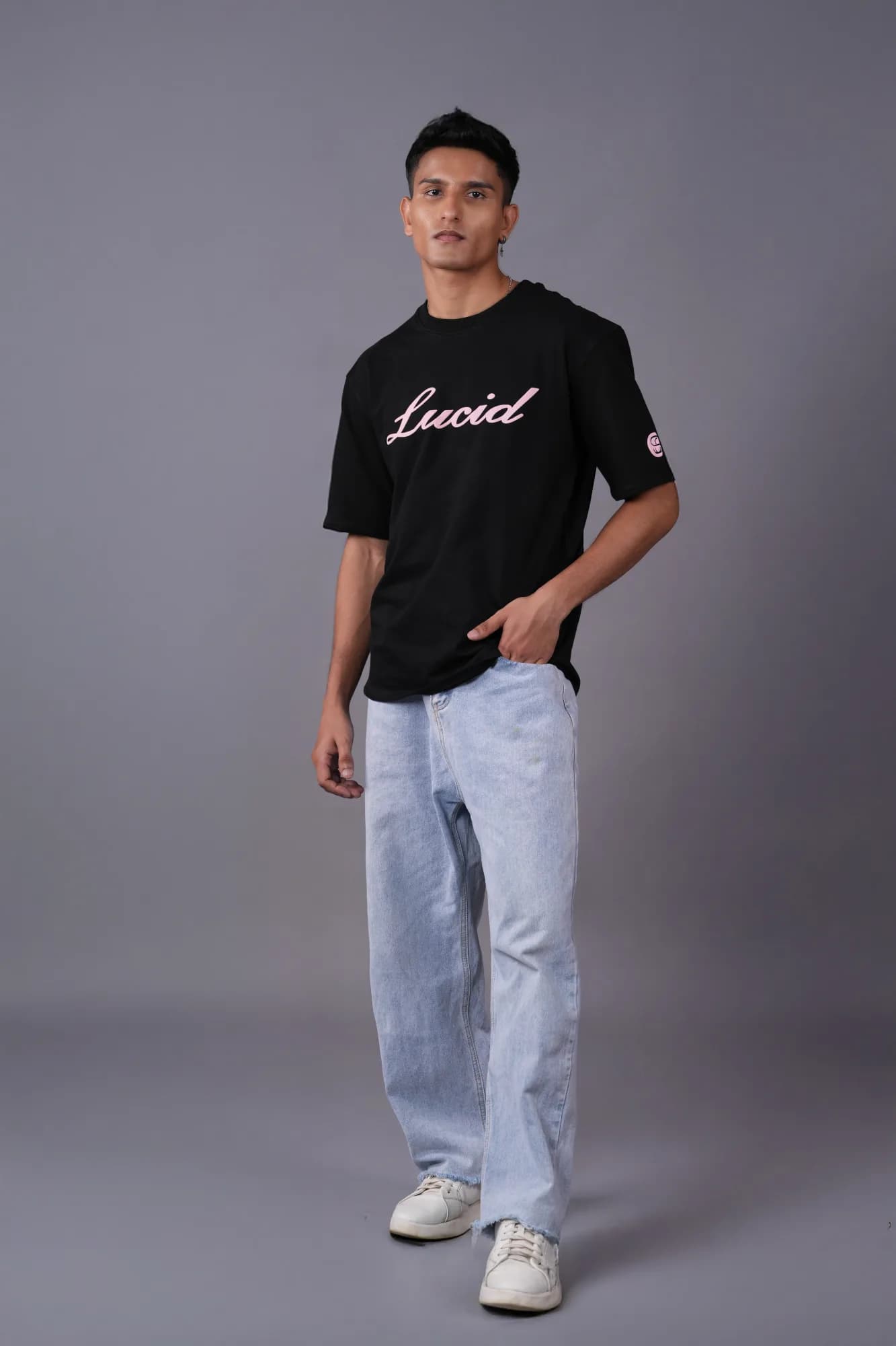 Black Pink Lucid print, up close