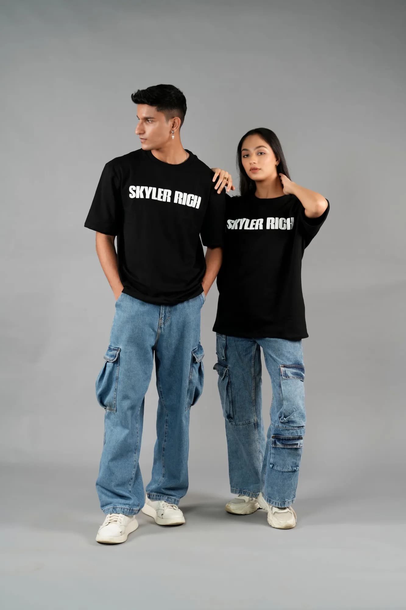 Black Skylerrich Bag oversized T-shirt on model